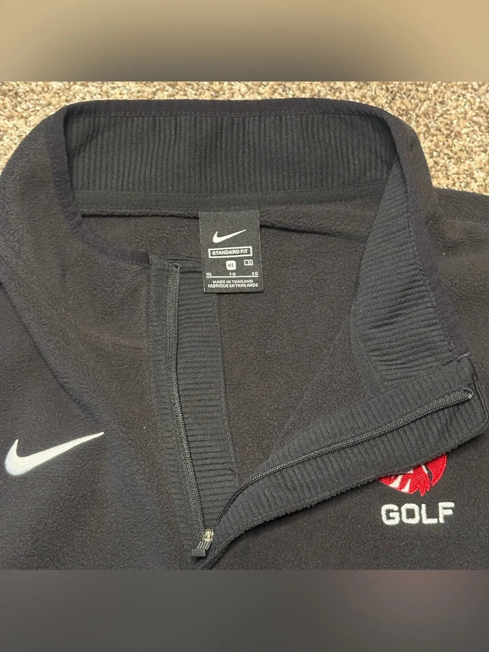 Katy Golf Embroider Logo Nike Vest Black Standard Fit Men's XL 1/4 Zip
